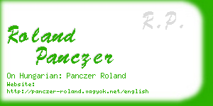 roland panczer business card